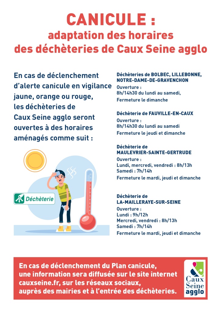 Canicule - Adaptation des horaires des déchèteries
