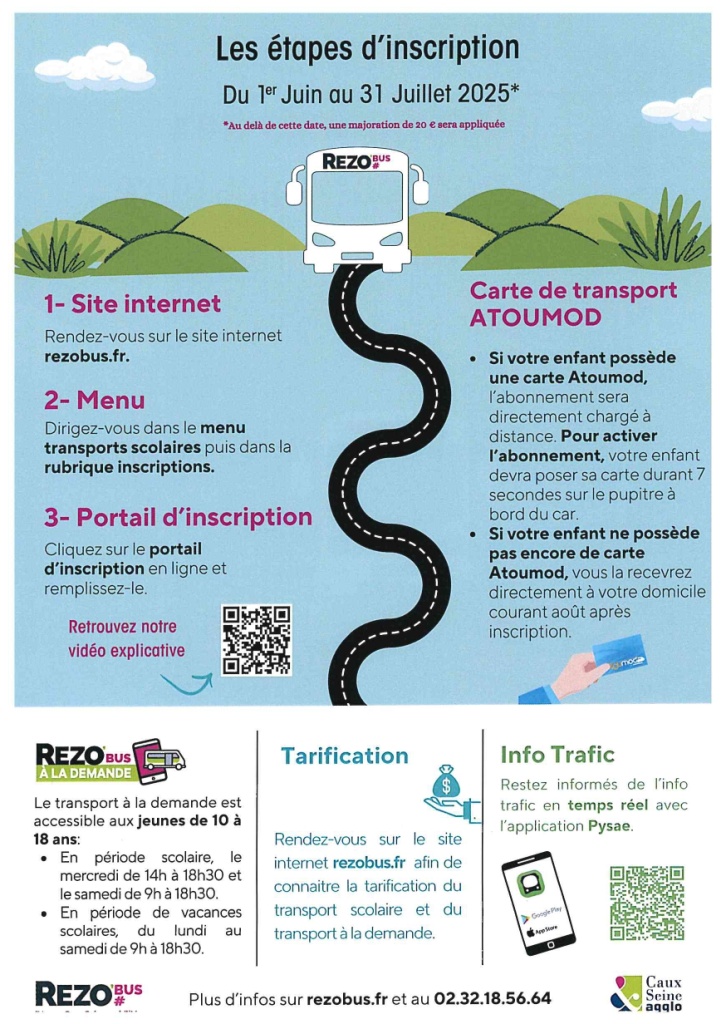 Rappel inscriptions aux transports scolaires