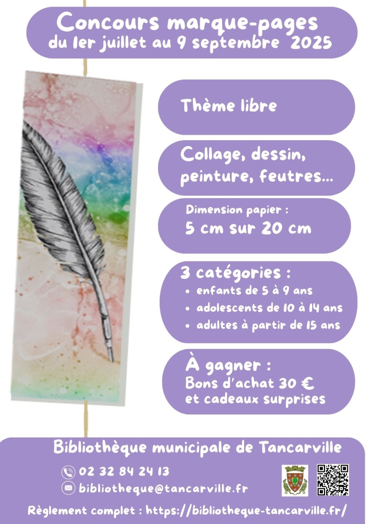 Rappel : Concours de marque-pages