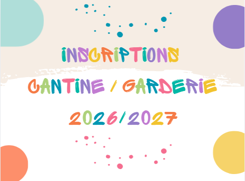 Inscriptions cantine / garderie 