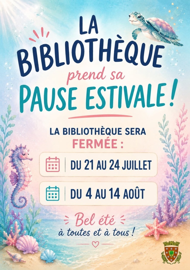 Pause estivale pour la bibliothèque