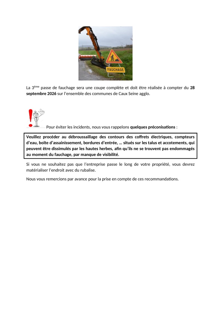 Campagne de fauchage